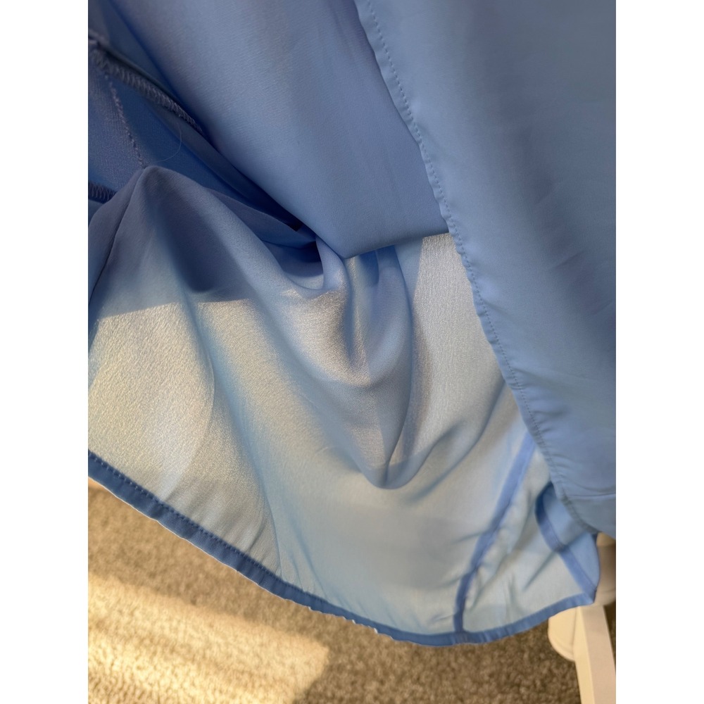 Abercrombie & Fitch Light Blue Ruffled Midi Dress - Picture 15 of 16